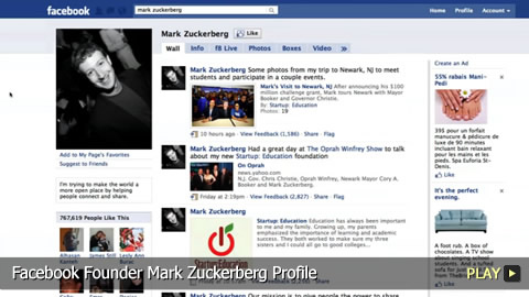 Facebook Founder Mark Zuckerberg Profile