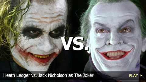 Heath Ledger vs. Jack Nicholson as The Joker