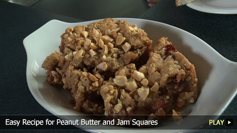Easy Recipe for Peanut Butter and Jam Squares