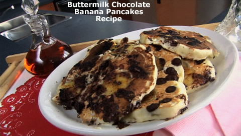 chocolate Banana pancakes Pancakes  banana Chocolate To How make Make how ButterMilk to