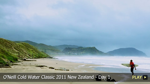 O'Neill Cold Water Classic 2011 New Zealand - Surfing Highlights: Day 1