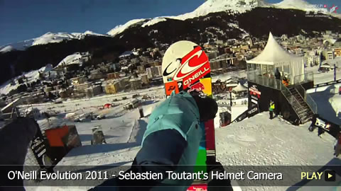 O'Neill Evolution 2011 - View from Snowboarder Sebastien Toutant's Helmet Camera