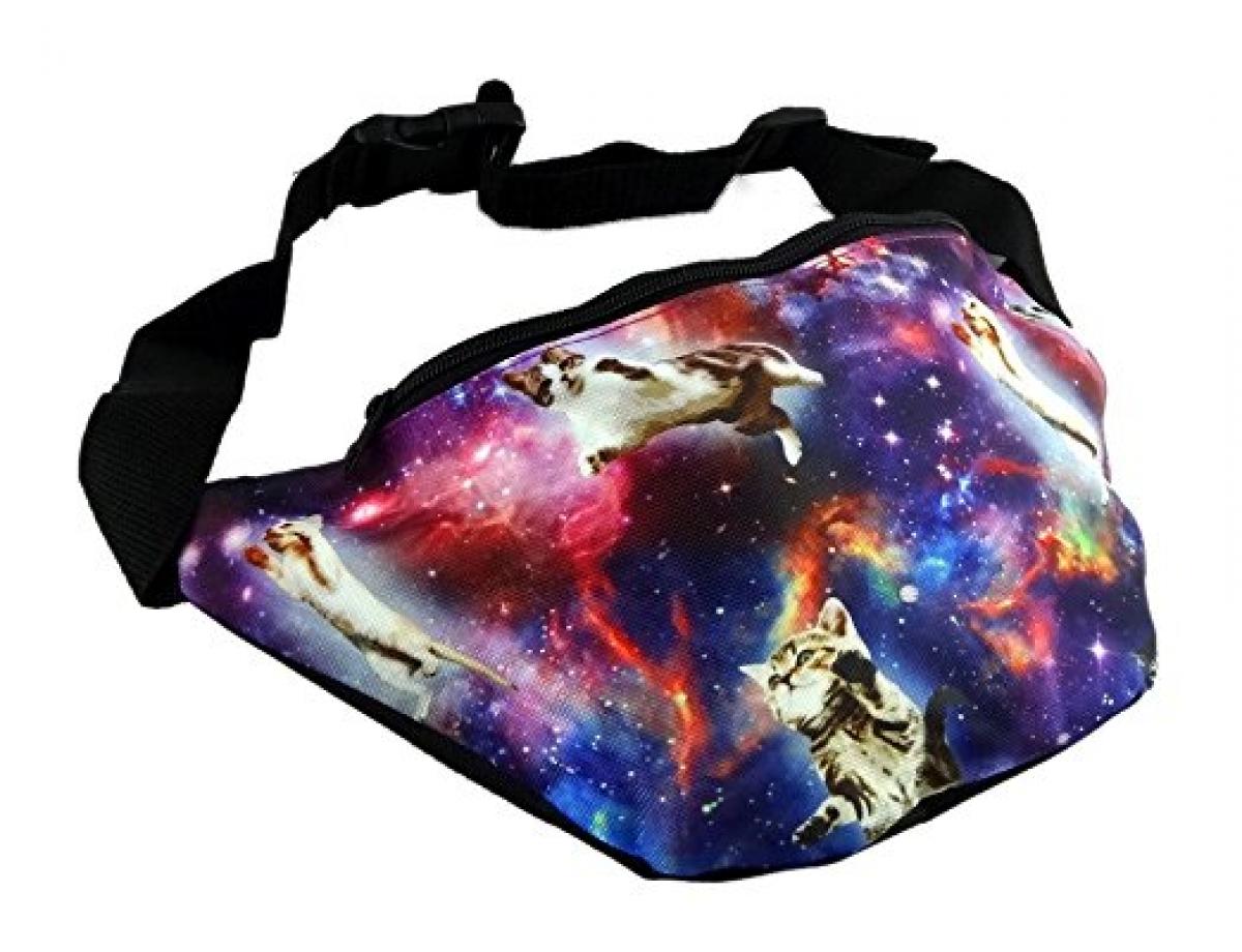 Galaxy Space Cat Fanny Packs