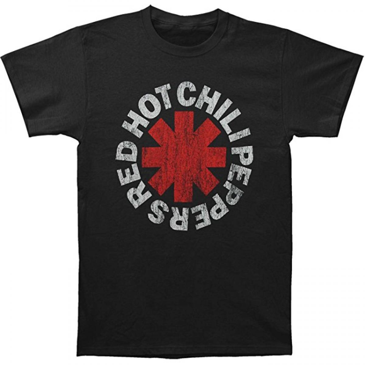 Red Hot Chili Peppers Men's Asterisk Vintage Distressed Logo T-shirt