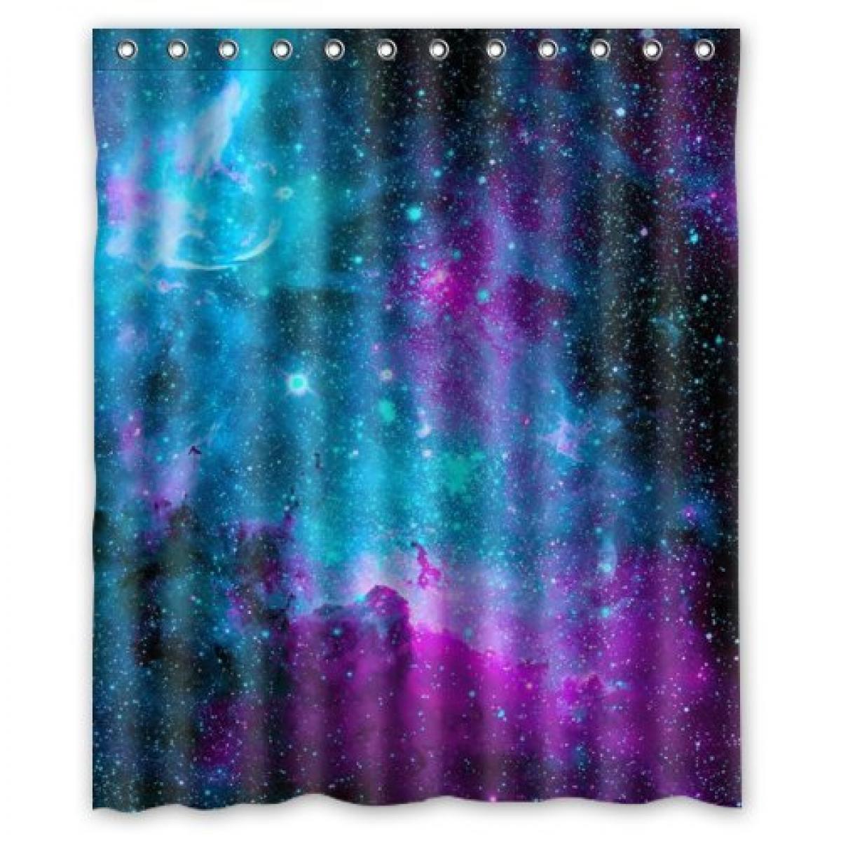 Space Nebula Waterproof Shower Curtain