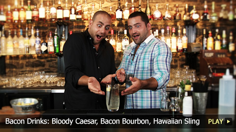 Bacon Drink Recipes: Bloody Caesar, Bacon Bourbon, Hawaiian Sling