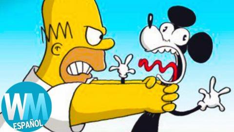 ¡Top 10 Veces que LOS SIMPSON se Burlaron de DISNEY!