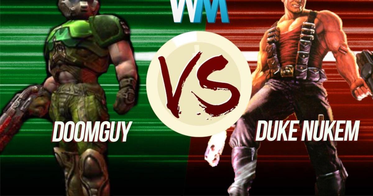Video Game Duel Doomguy Vs Duke Nukem Articles On