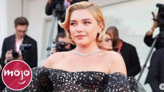 Florence Pugh Goes Bold Once Again in Sheer Lace and Floral Dress, Parade