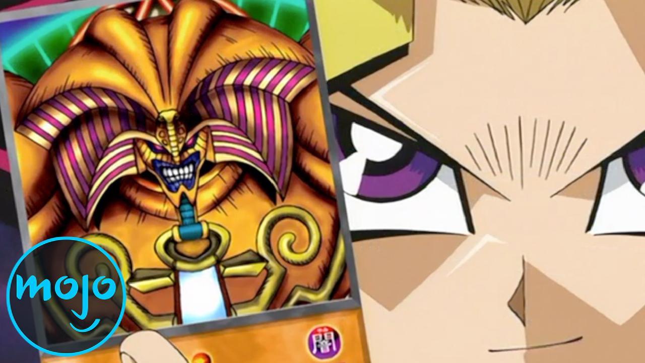 Yugi deck, anime, atem, cards, gold, pharaon, yami, yugioh, HD